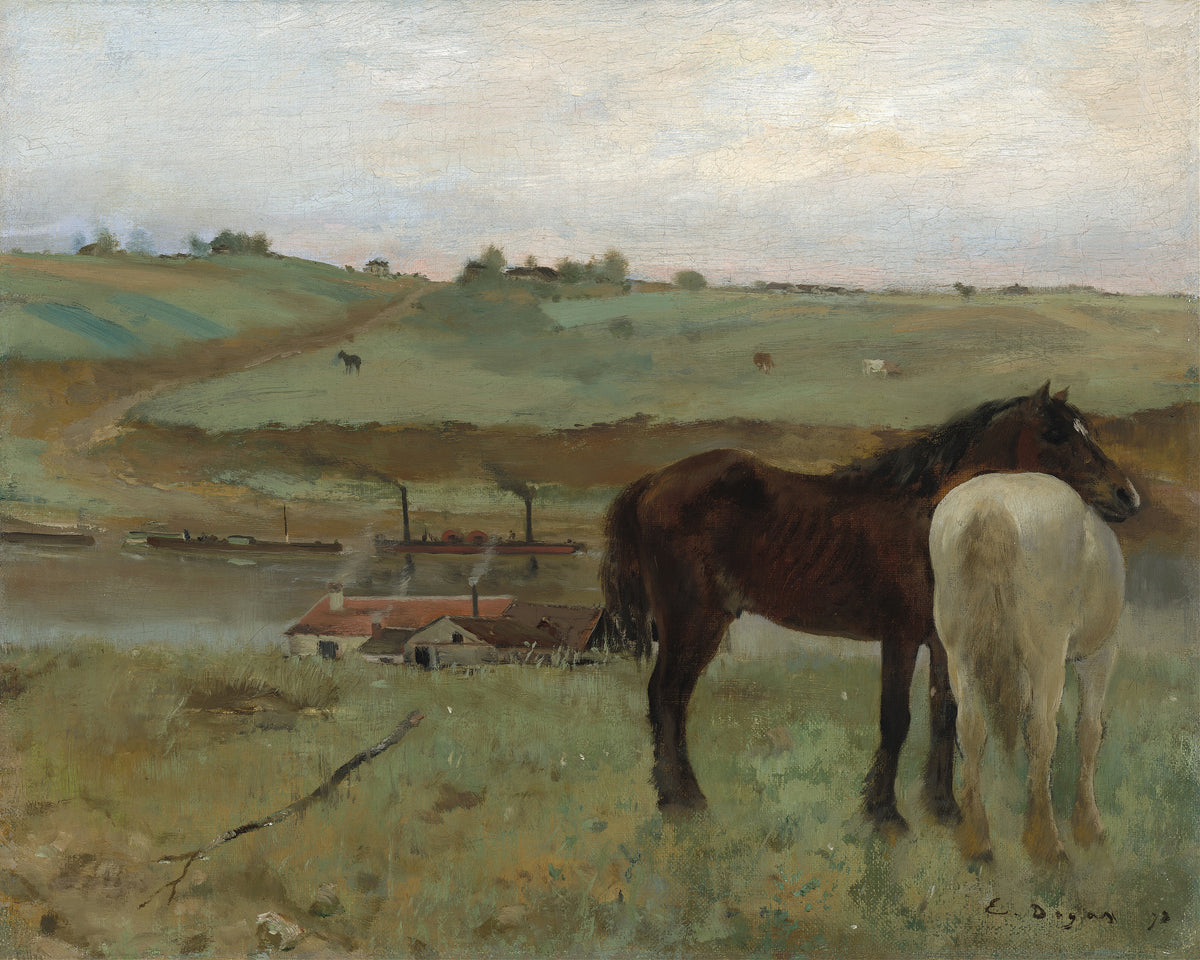 Edgar Degas — Horses in a Meadow | Fine Art Print