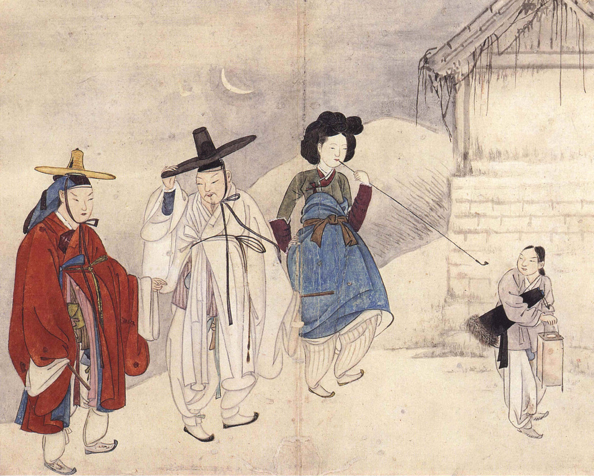 Sin Yun-bok (Hyewon) — Hyewon Genre Painting Album: A Secret Trip at Night | Korean Painting Art Print