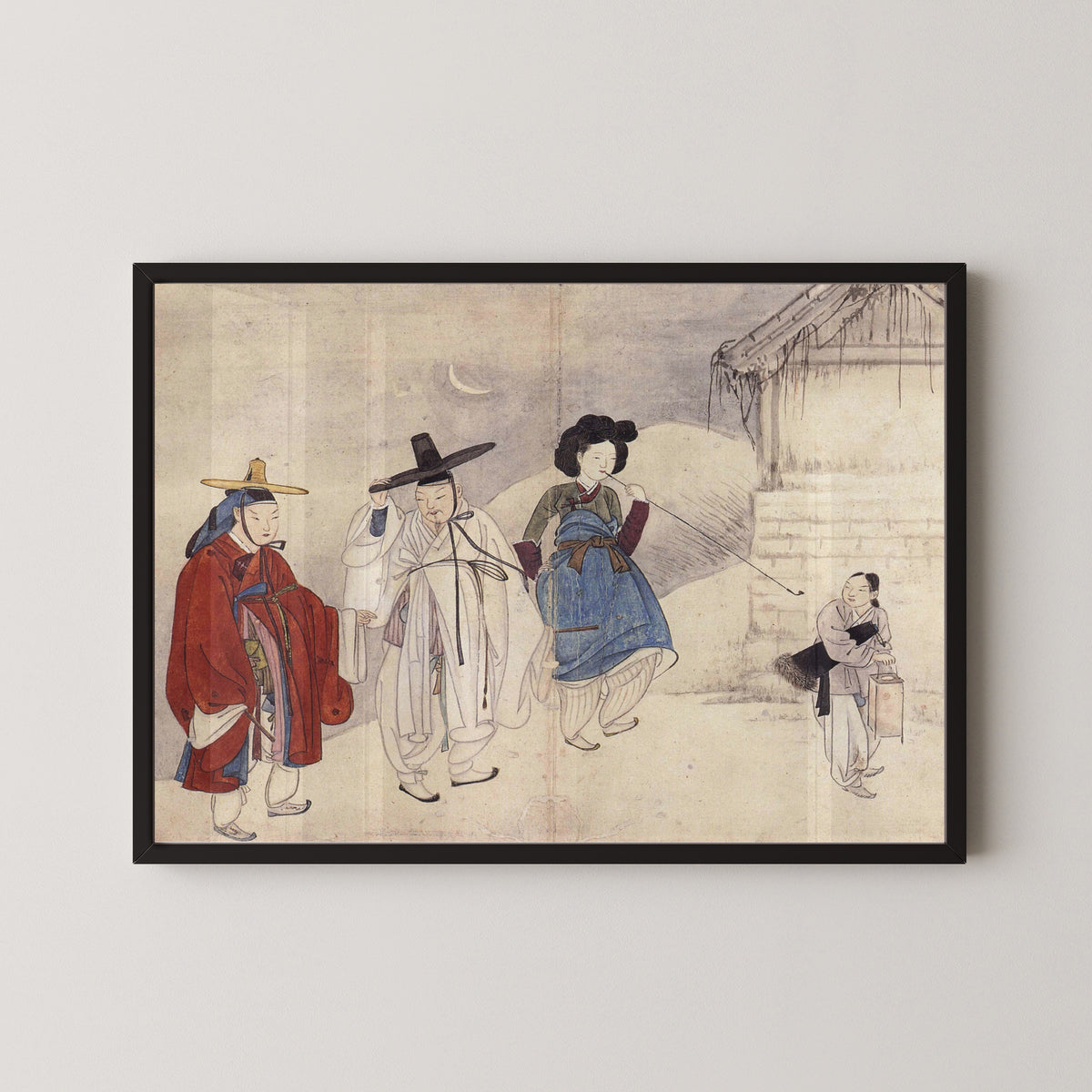 Sin Yun-bok (Hyewon) — Hyewon Genre Painting Album: A Secret Trip at Night | Korean Painting Art Print