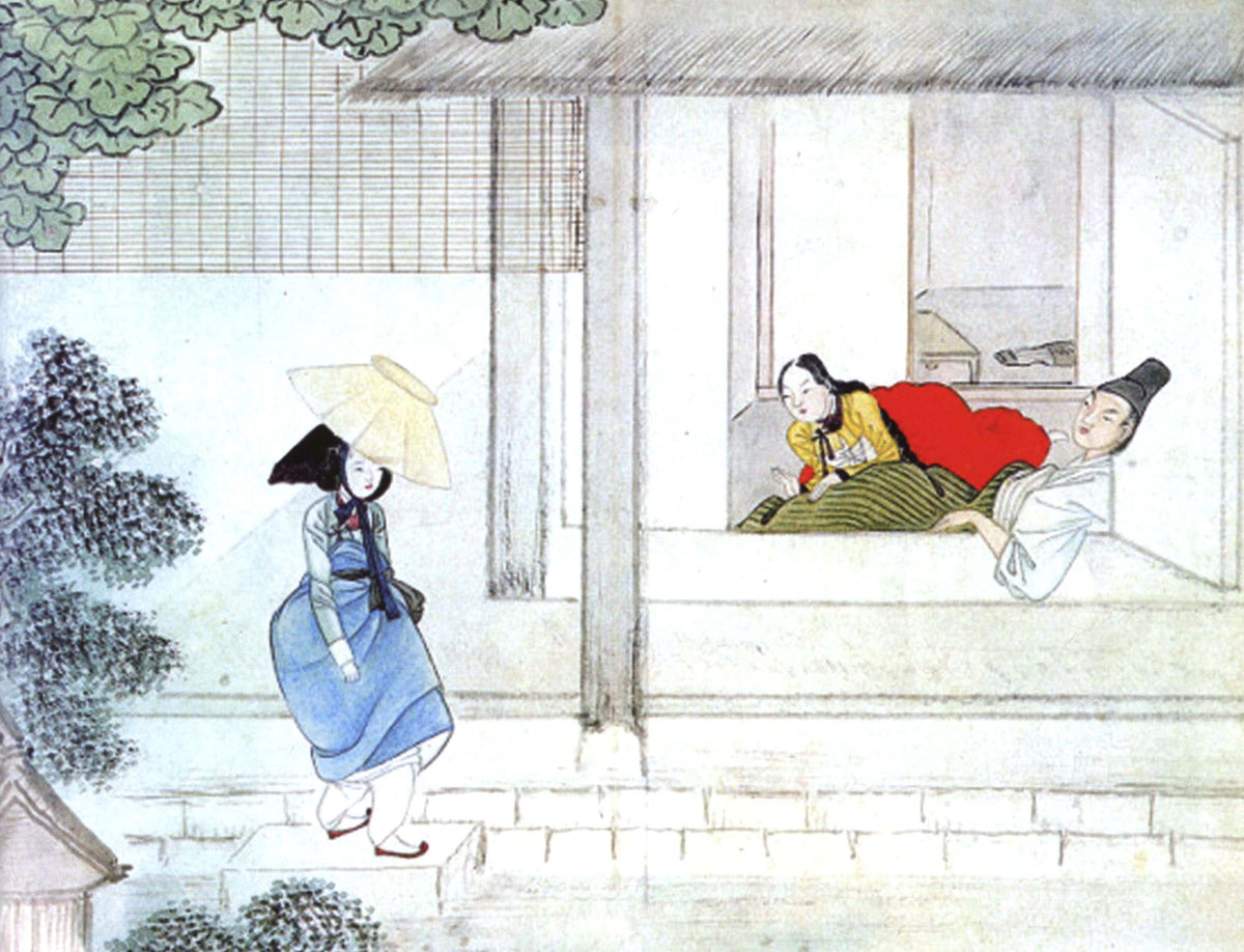 Sin Yun-bok (Hyewon) — Hyewon Genre Painting Album: Nothing Happens in the Gibang Chamber | Korean Painting Art Print
