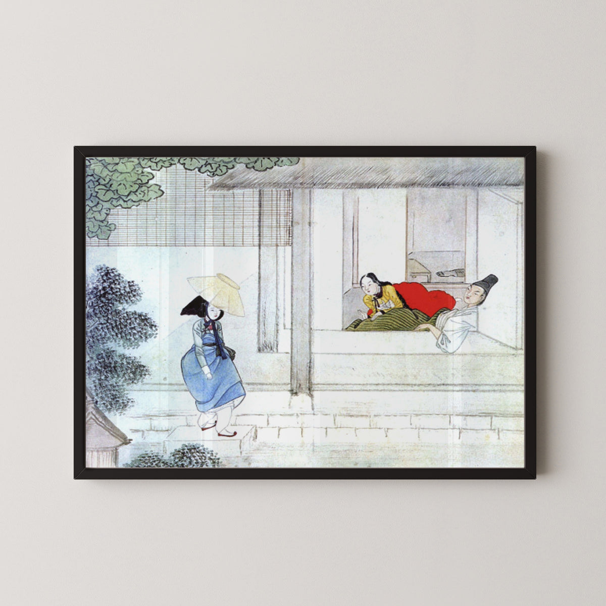 Sin Yun-bok (Hyewon) — Hyewon Genre Painting Album: Nothing Happens in the Gibang Chamber | Korean Painting Art Print