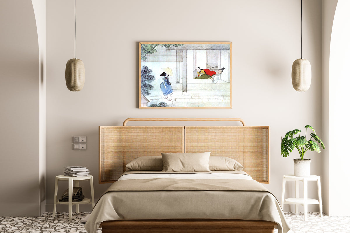 Sin Yun-bok (Hyewon) — Hyewon Genre Painting Album: Nothing Happens in the Gibang Chamber | Korean Painting Art Print