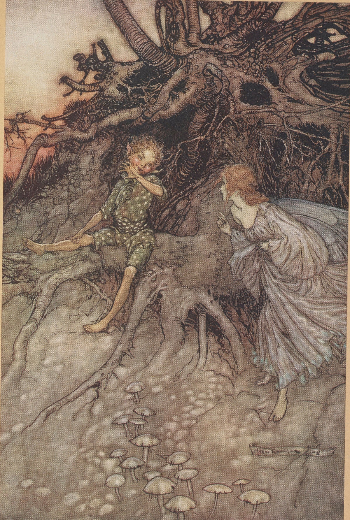 Arthur Rackham — I Am That Merry Wanderer of the Night | Shakespeare Illustration Print