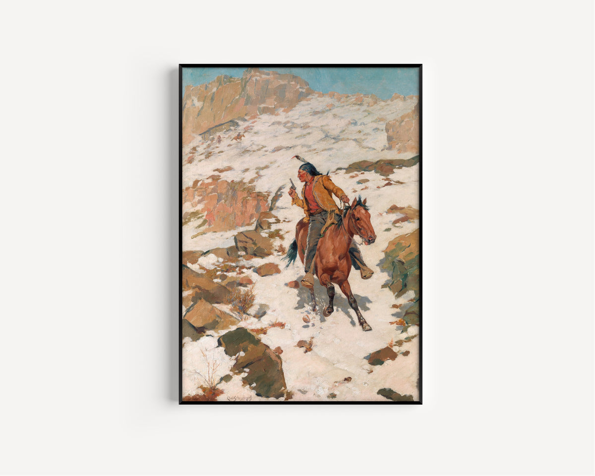 Charles Schreyvogel — In Hot Pursuit | Western Art Print