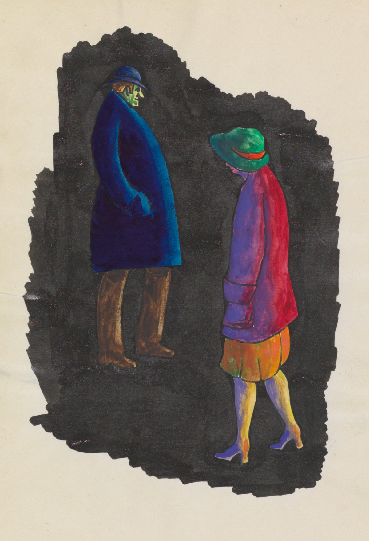 Karl Wiener — In der Nacht, Graz (At Night, Graz) | Expressionist Art Print