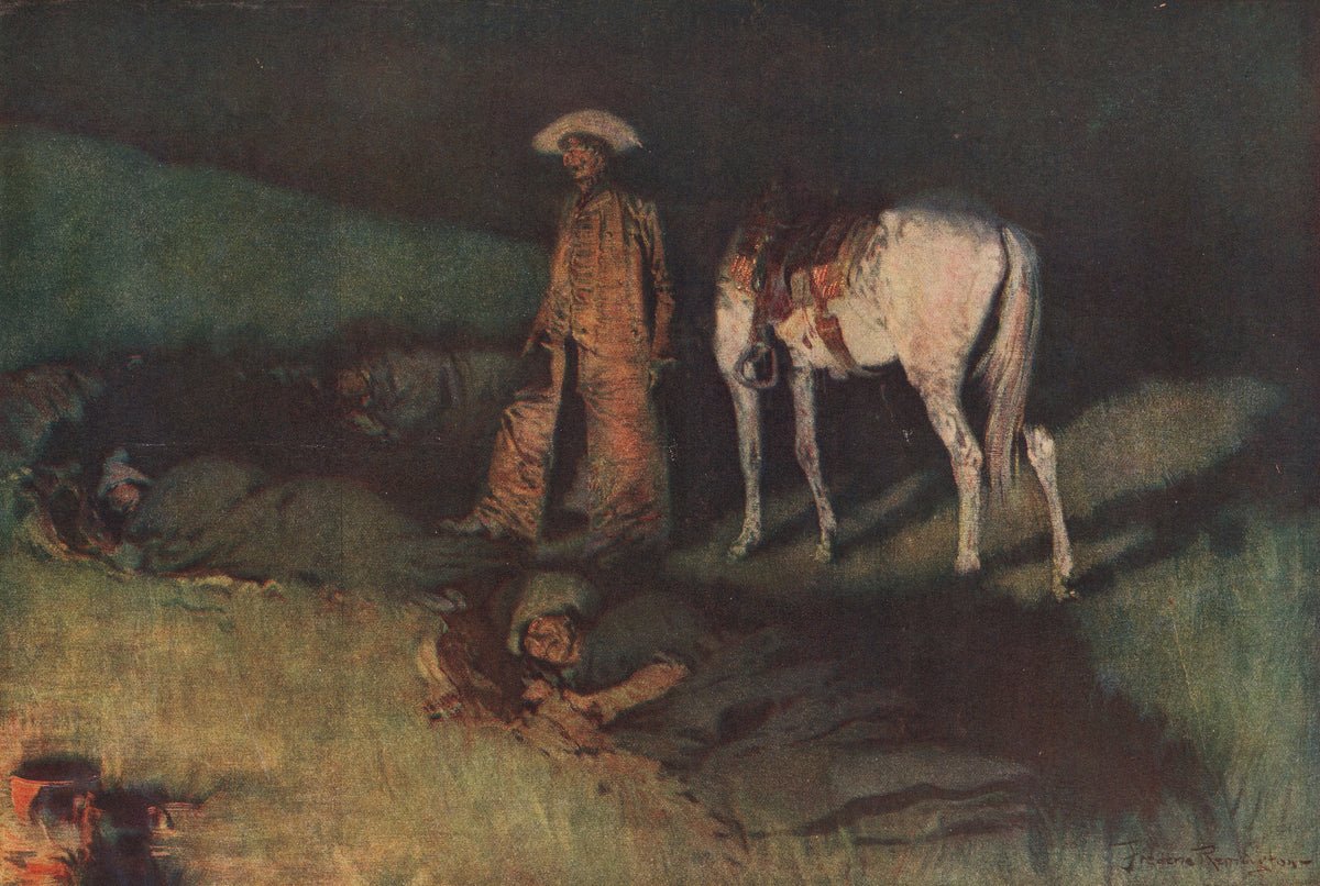 Frederic Remington — In from the Night Herd | Western Art Print