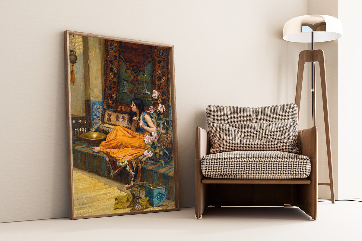 John William Waterhouse — In the Harem, an Odalisque | Pre-Raphaelite Art Print