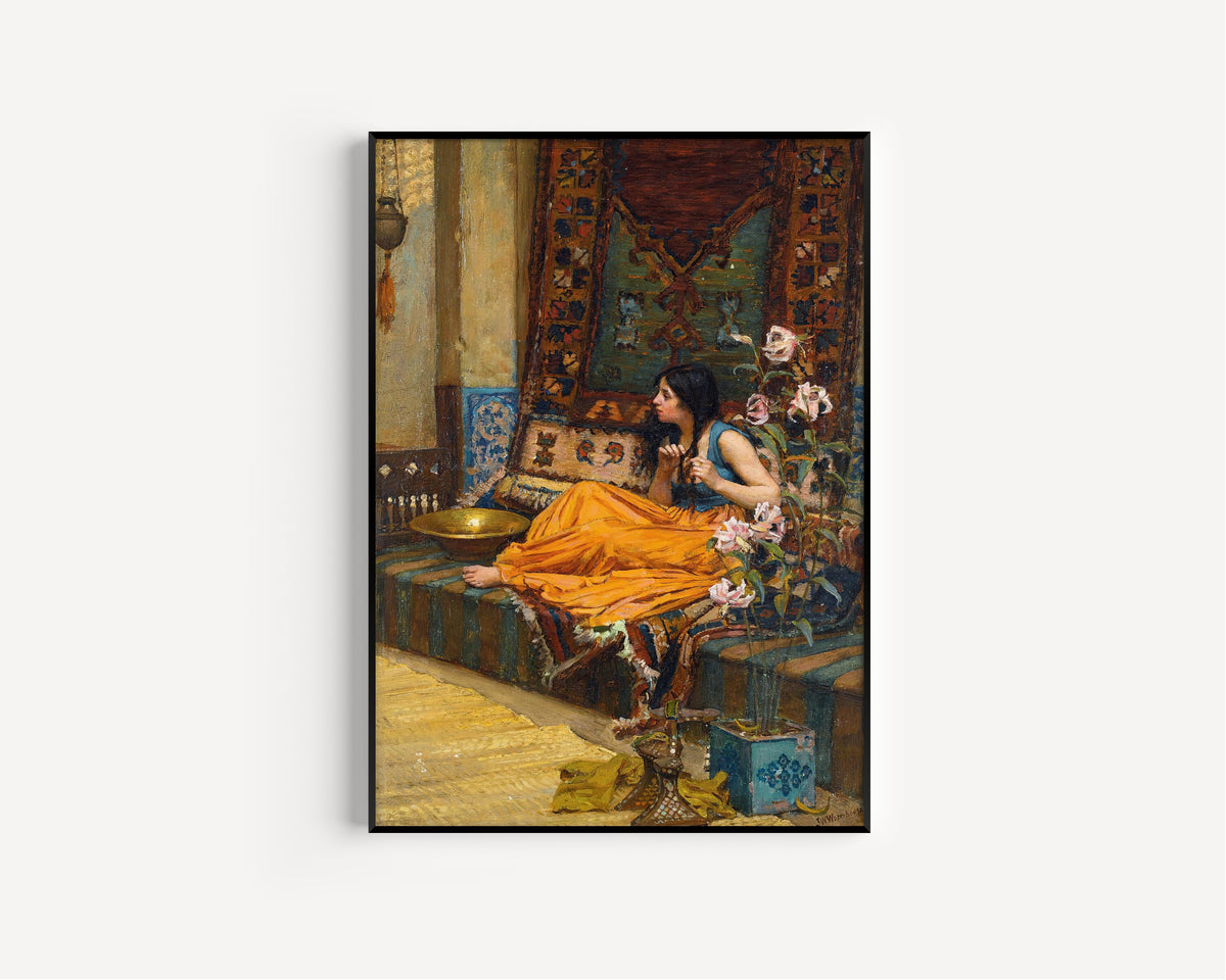 John William Waterhouse — In the Harem, an Odalisque | Pre-Raphaelite Art Print