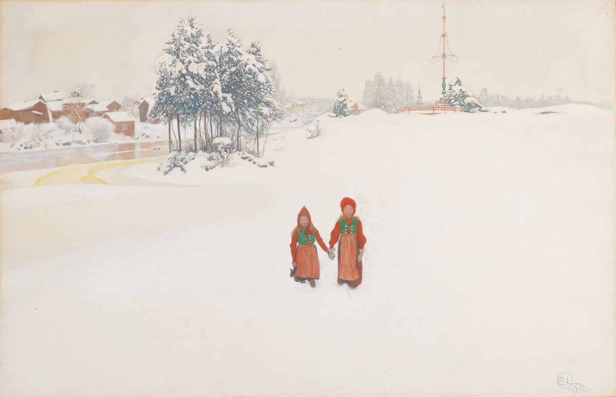 Carl Larsson — In the Snow | Swedish Watercolour Print