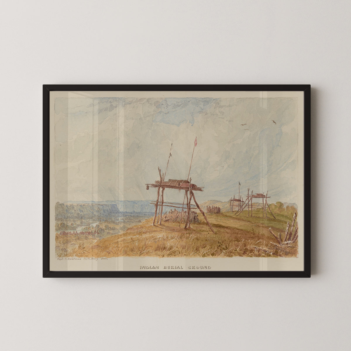Seth Eastman — Indian Burial Ground | Landscape Fine Art Print