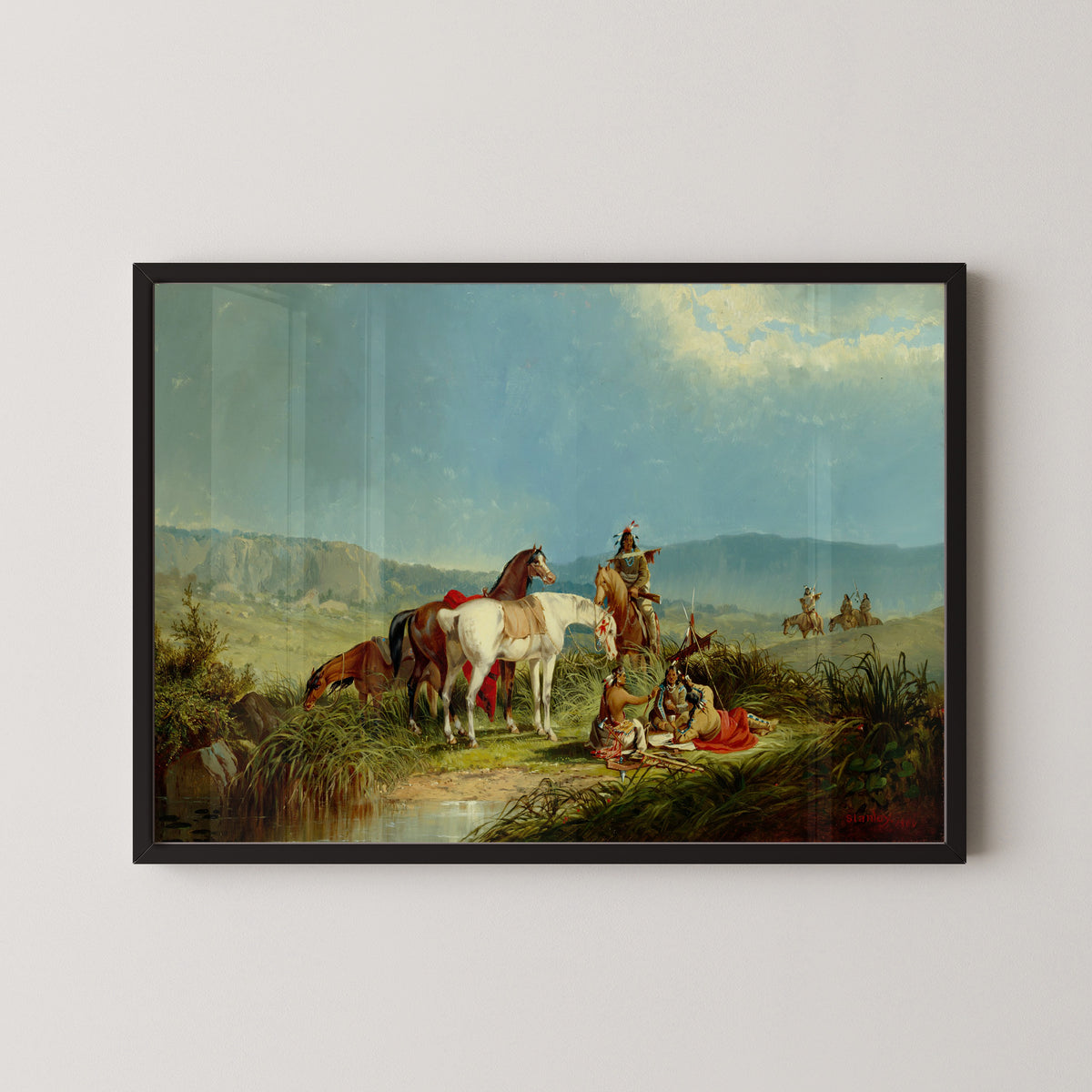 John Mix Stanley — Indians Playing Cards | Western Art Print