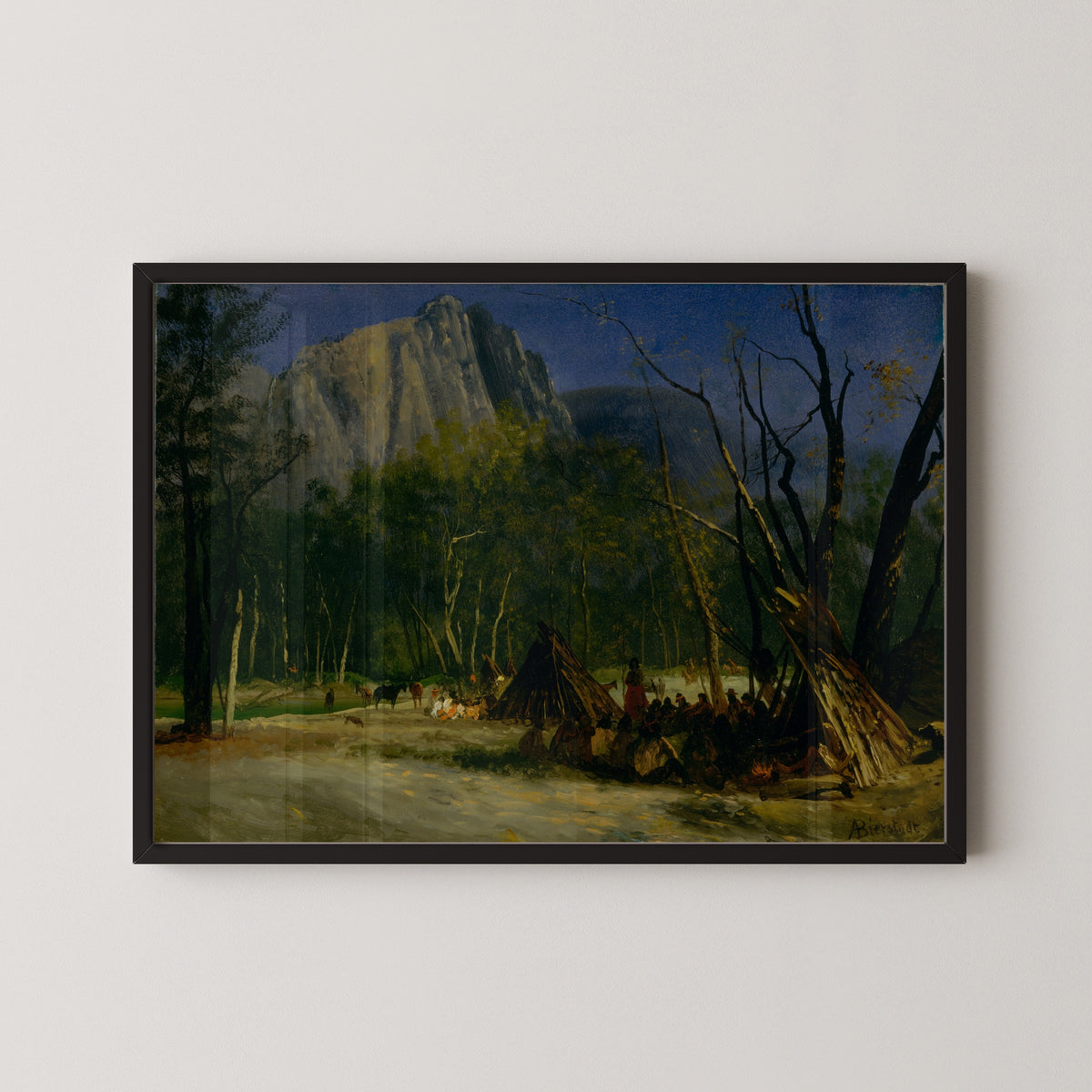 Albert Bierstadt — Indians in Council, California | Landscape Fine Art Print