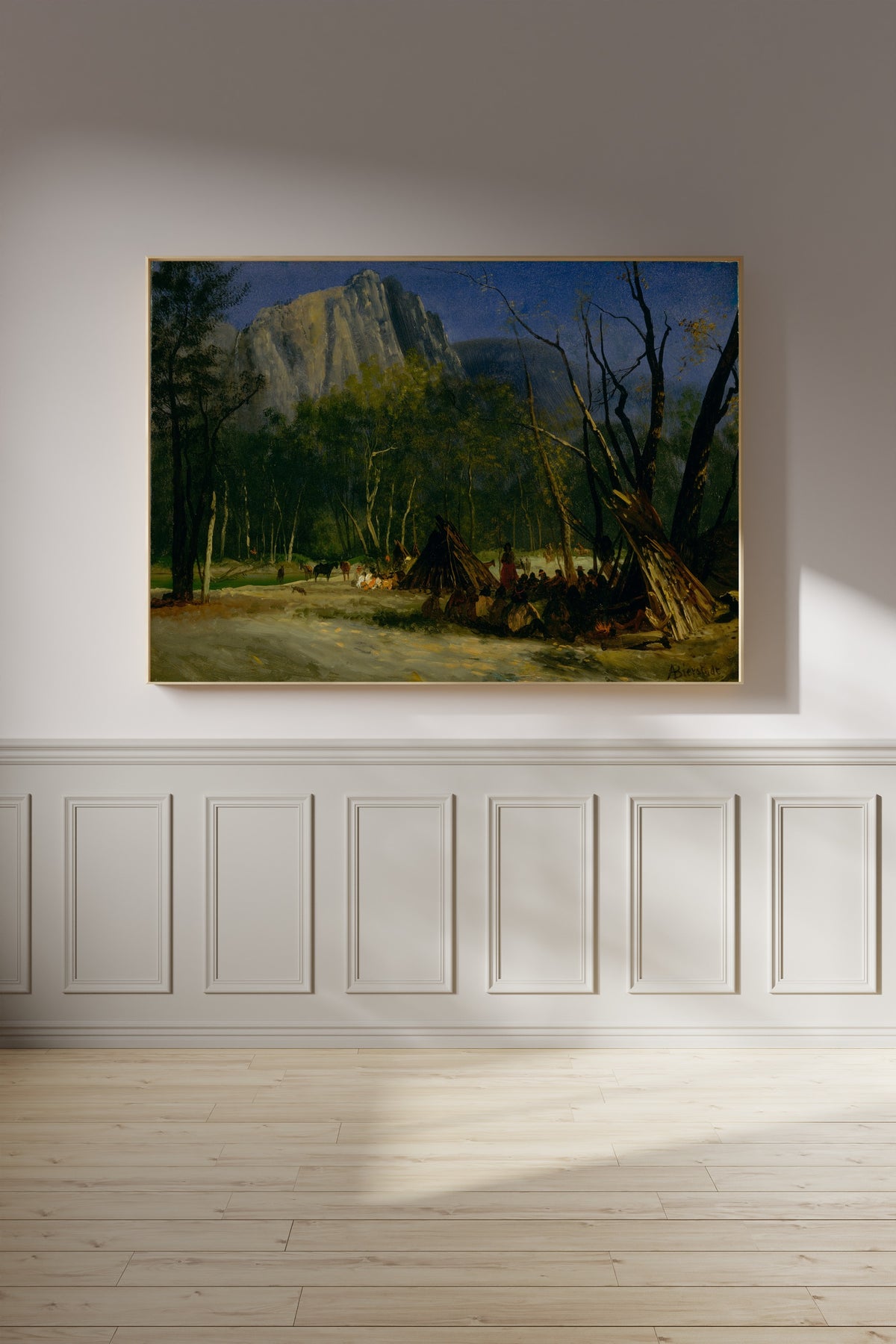 Albert Bierstadt — Indians in Council, California | Landscape Fine Art Print