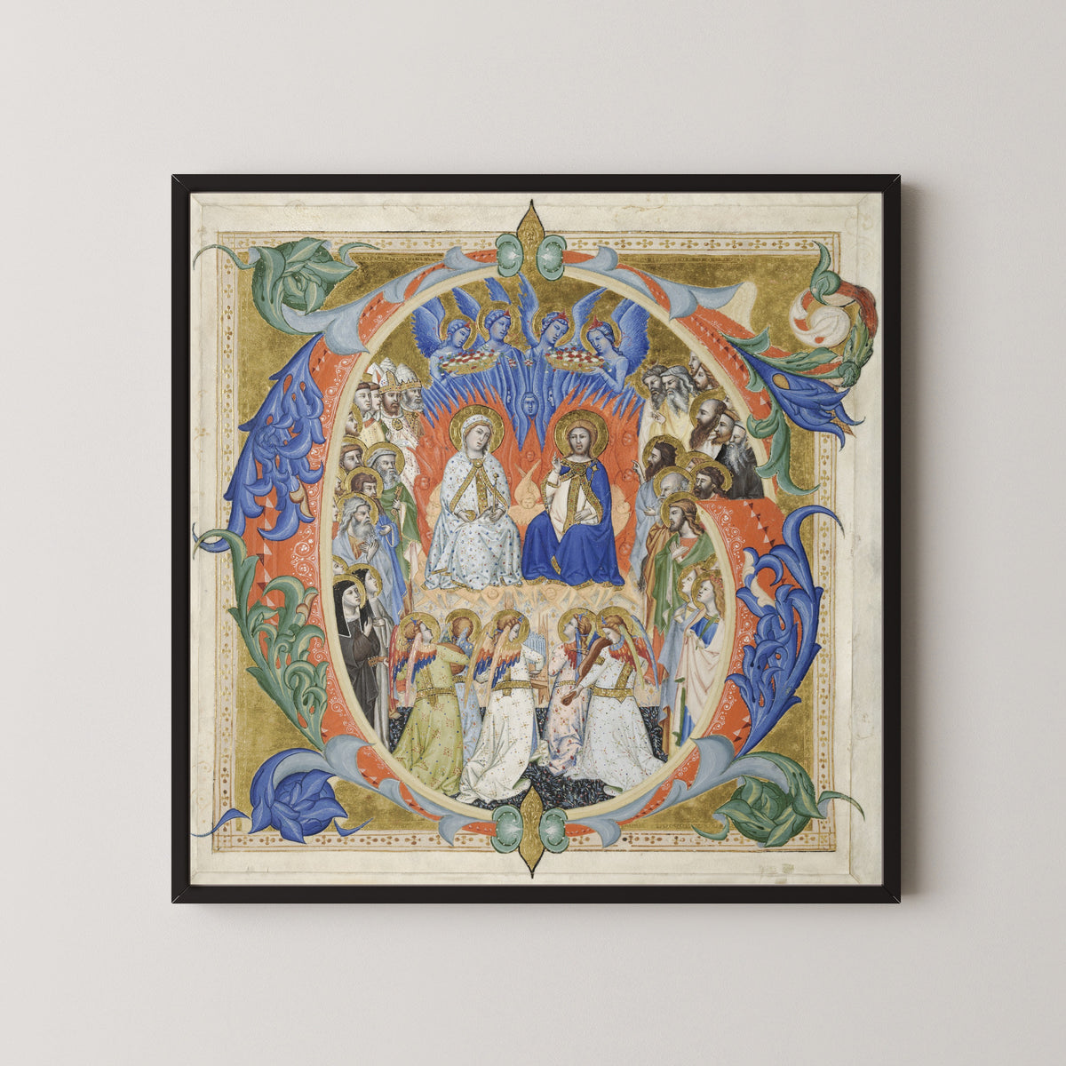 Don Silvestro de' Gherarducci — Initial G from a Gradual: The Court of Heaven | Illuminated Initial Print