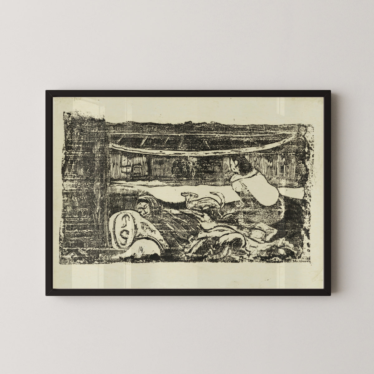 Paul Gauguin — Interior of a Hut (Intérieur de case) | Woodcut Print