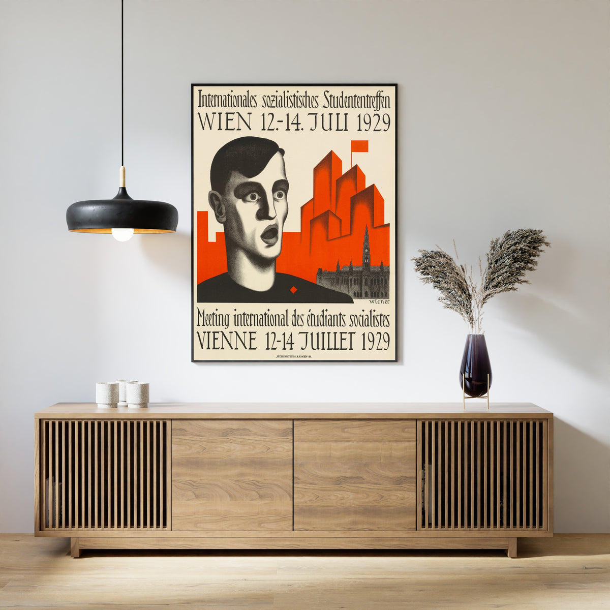 Karl Wiener — Internationales sozialistisches Studententreffen (International Socialist Student Meeting) | Vintage Poster Print