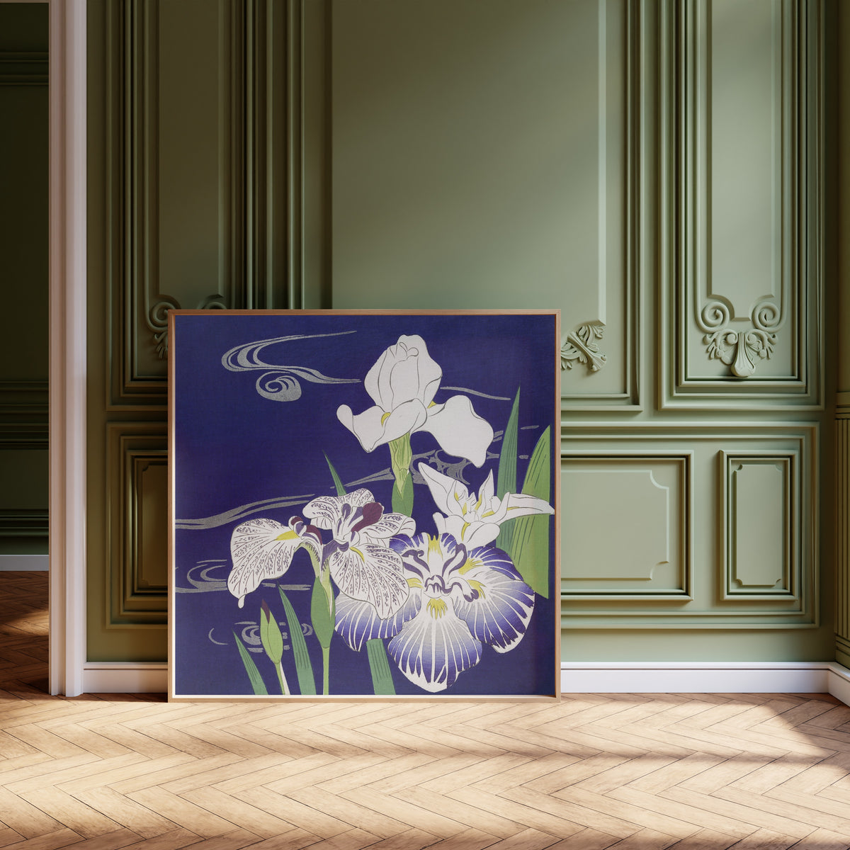 Tsukioka Kōgyo — Irises (1890–1900) | Japanese Woodblock Print (Ukiyo-e)
