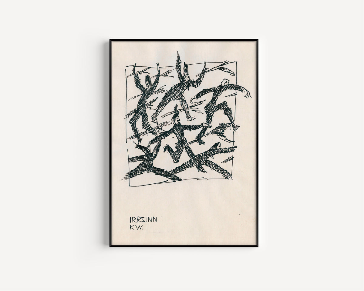 Karl Wiener — Irrsinn (Madness) | Modernist Illustration Print