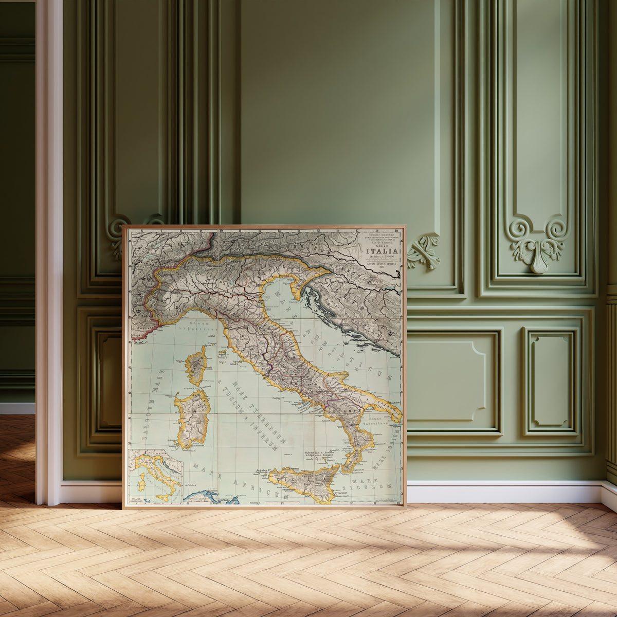 Albert van Kampen — Italia (Tabulae Maximae) | Antique Historical Map Print
