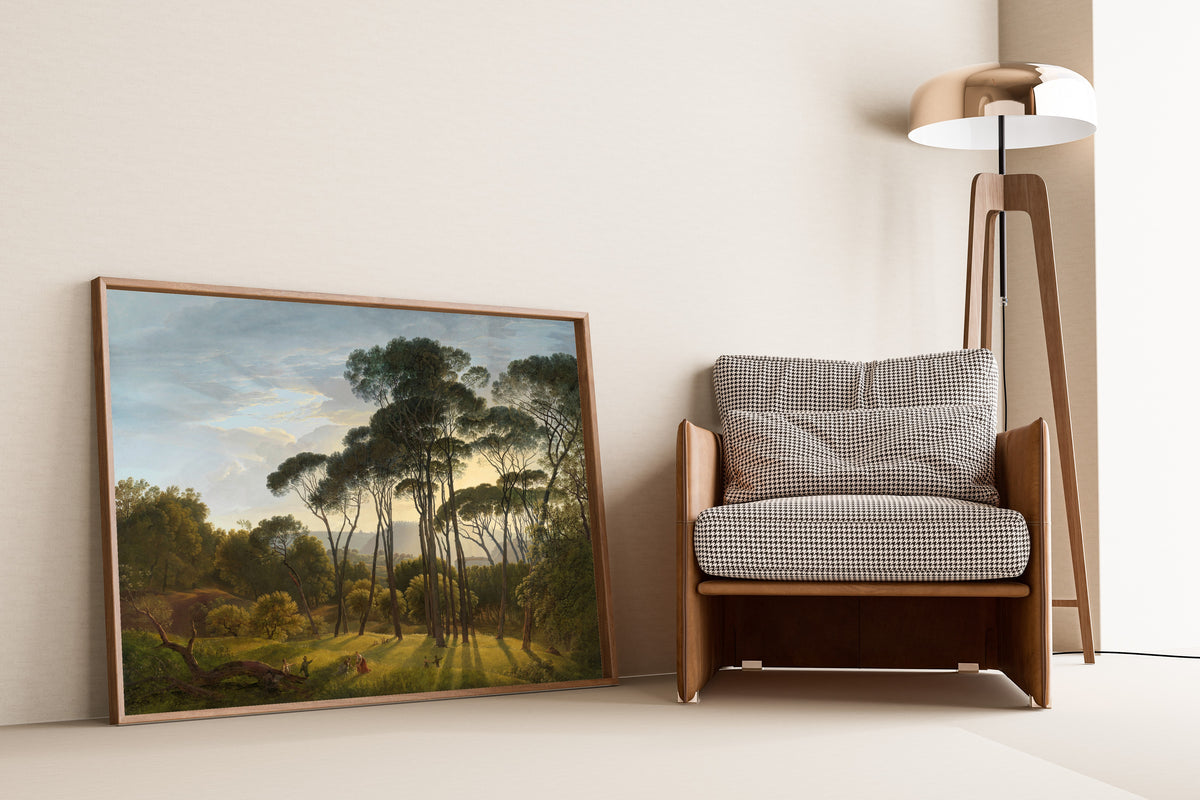 Hendrik Voogd — Italian Landscape with Umbrella Pines | Fine Art Print
