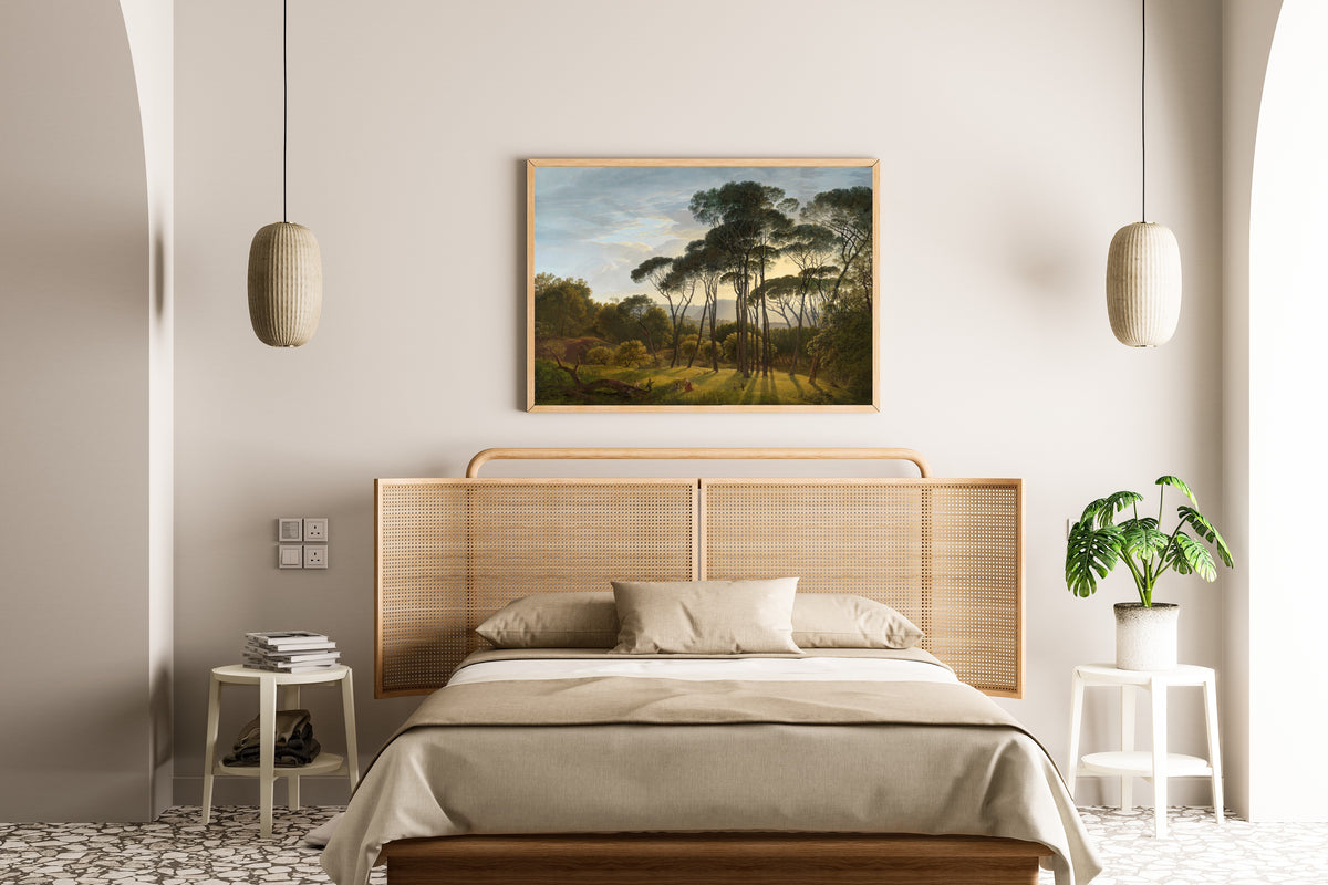 Hendrik Voogd — Italian Landscape with Umbrella Pines | Fine Art Print