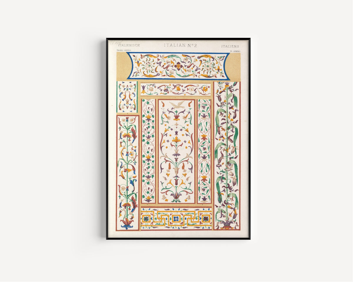 Owen Jones — Italian No. 2, from The Grammar of Ornament | Ornament Plate Print