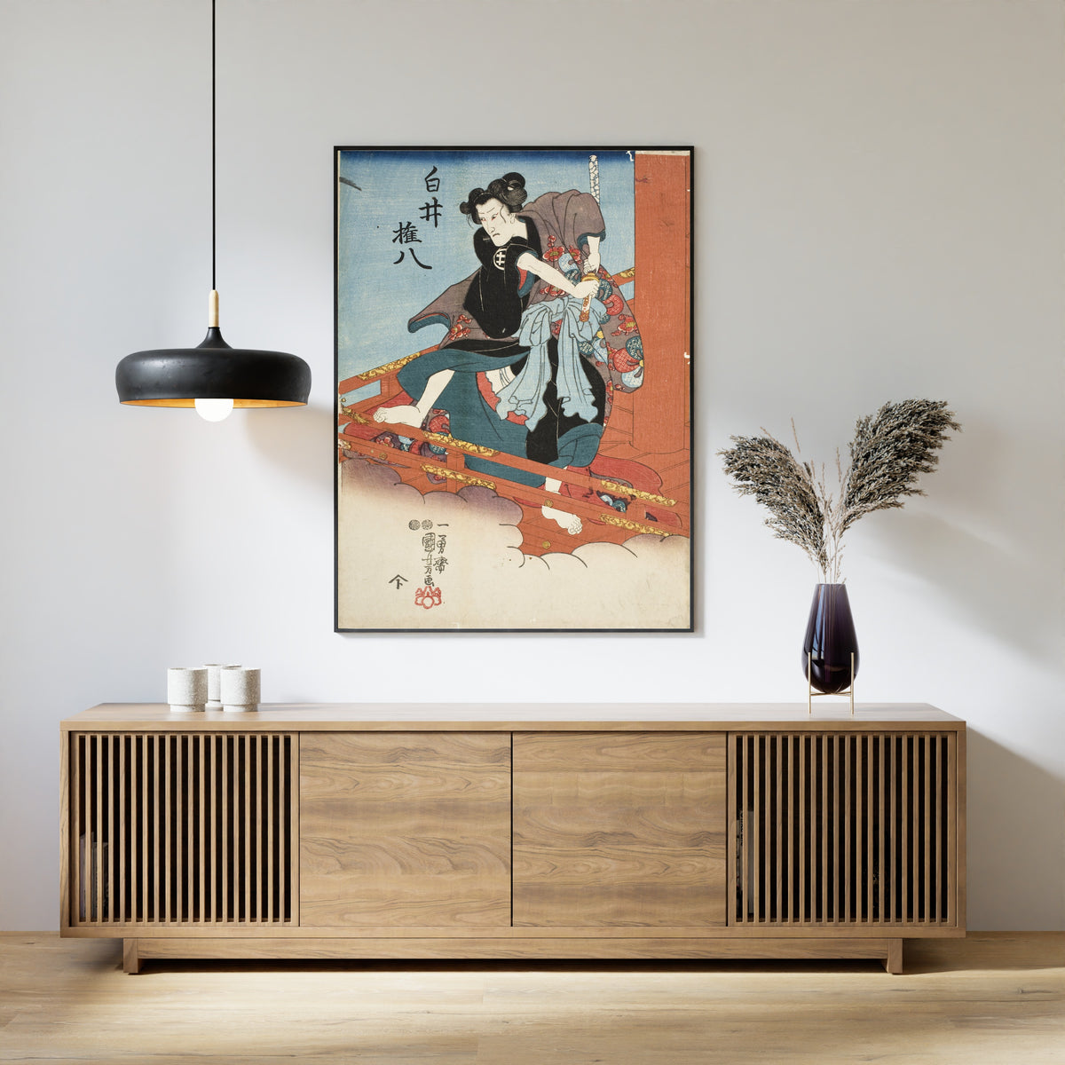 Utagawa Kuniyoshi — Iwai Hanshirō V as Shirai Gonpachi | Japanese Woodblock Print (Ukiyo-e)