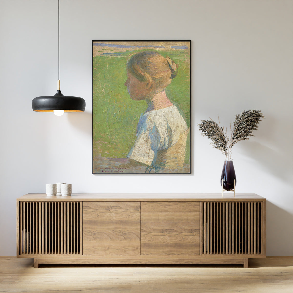 Henri Martin — Jeune femme de profil | Pointillist Portrait Print