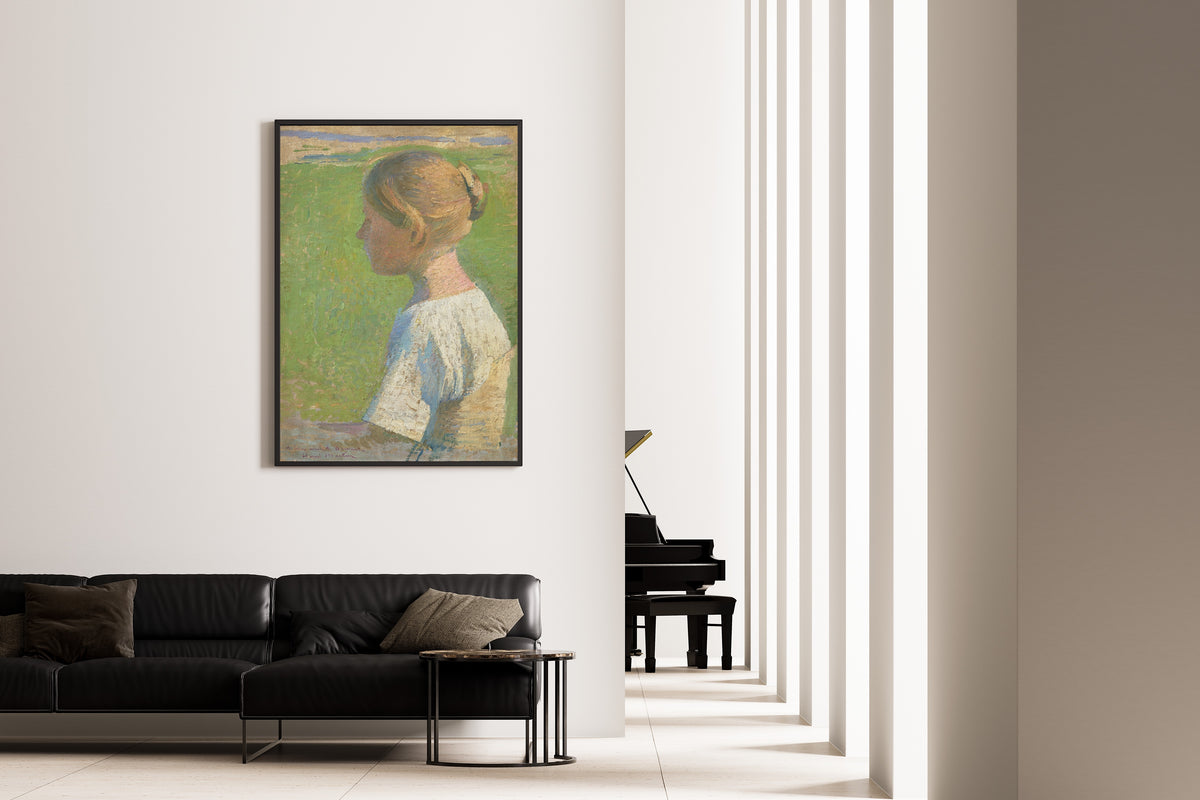Henri Martin — Jeune femme de profil | Pointillist Portrait Print