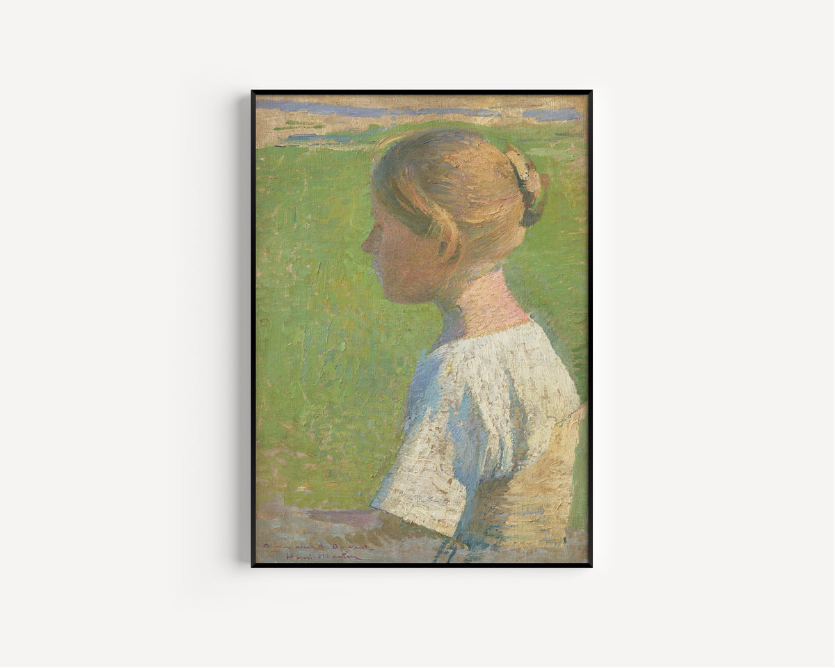Henri Martin — Jeune femme de profil | Pointillist Portrait Print