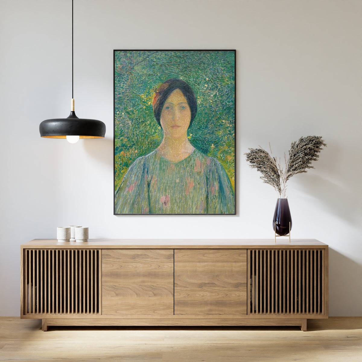 Henri Martin — Jeune femme à la robe fleurie | Fine Art Print