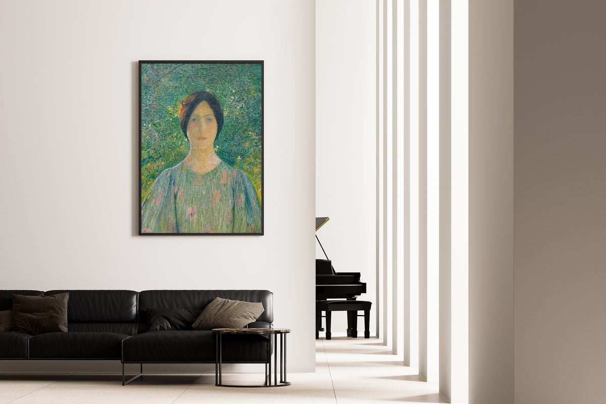 Henri Martin — Jeune femme à la robe fleurie | Fine Art Print