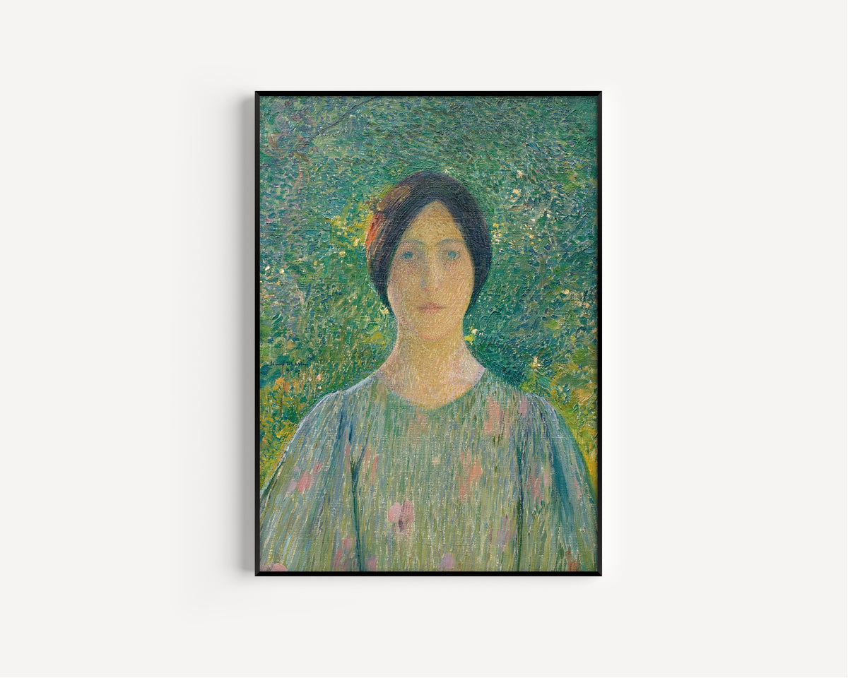 Henri Martin — Jeune femme à la robe fleurie | Fine Art Print