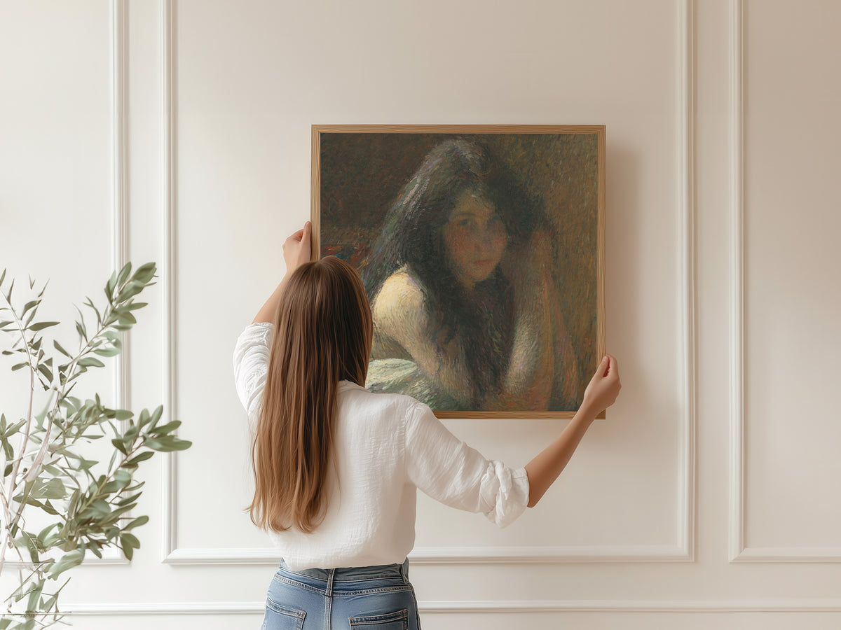 Henri Martin — Jeune femme se coiffant | Pointillist Portrait Print