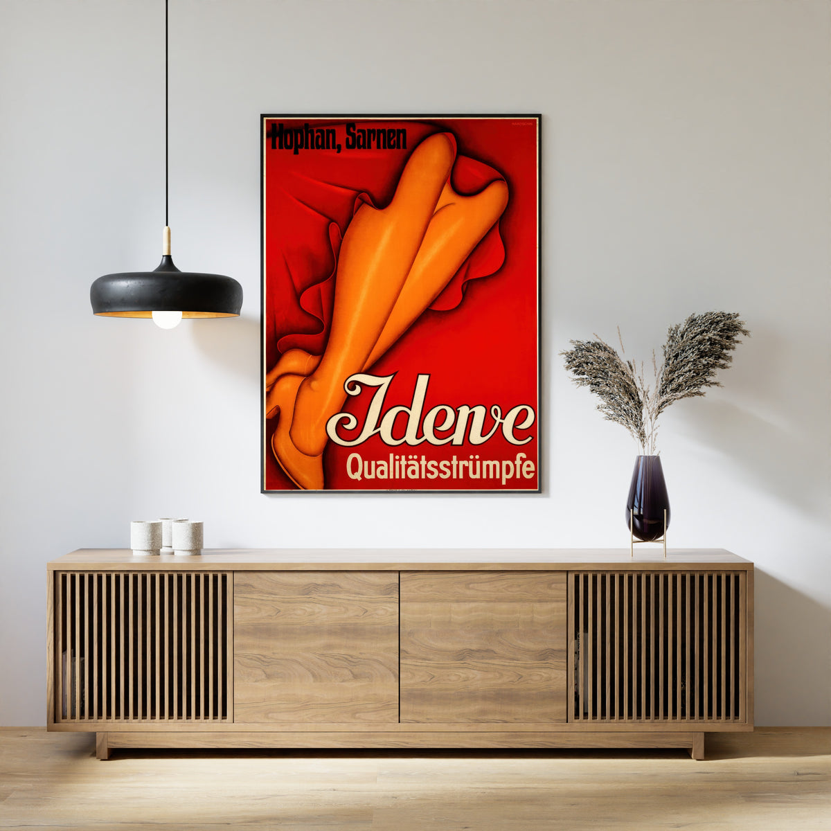 Johannes Handschin — Idene Qualitätsstrümpfe | Vintage Poster Print