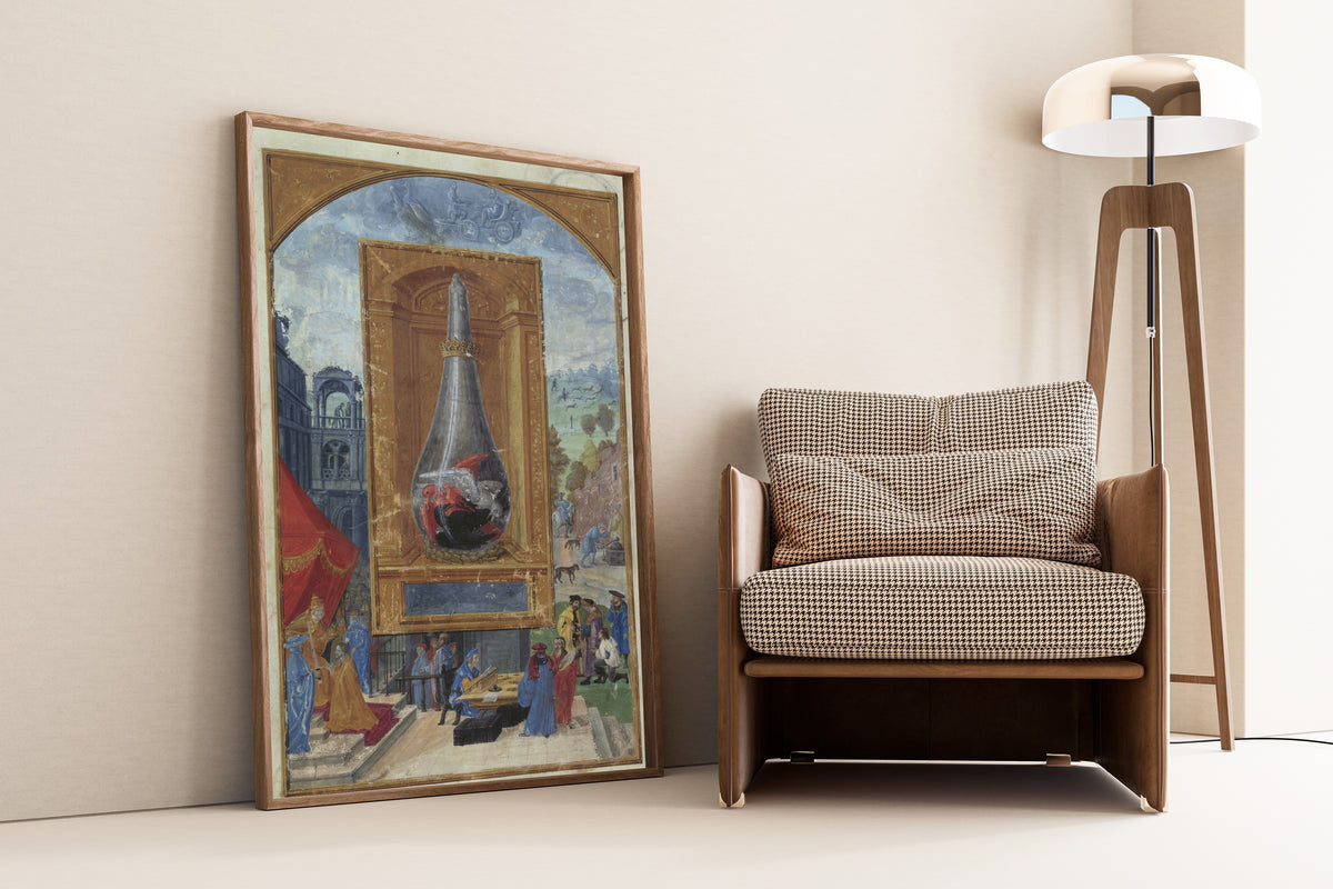 Splendor Solis — Jupiter and His Children | Illuminated Manuscript Print