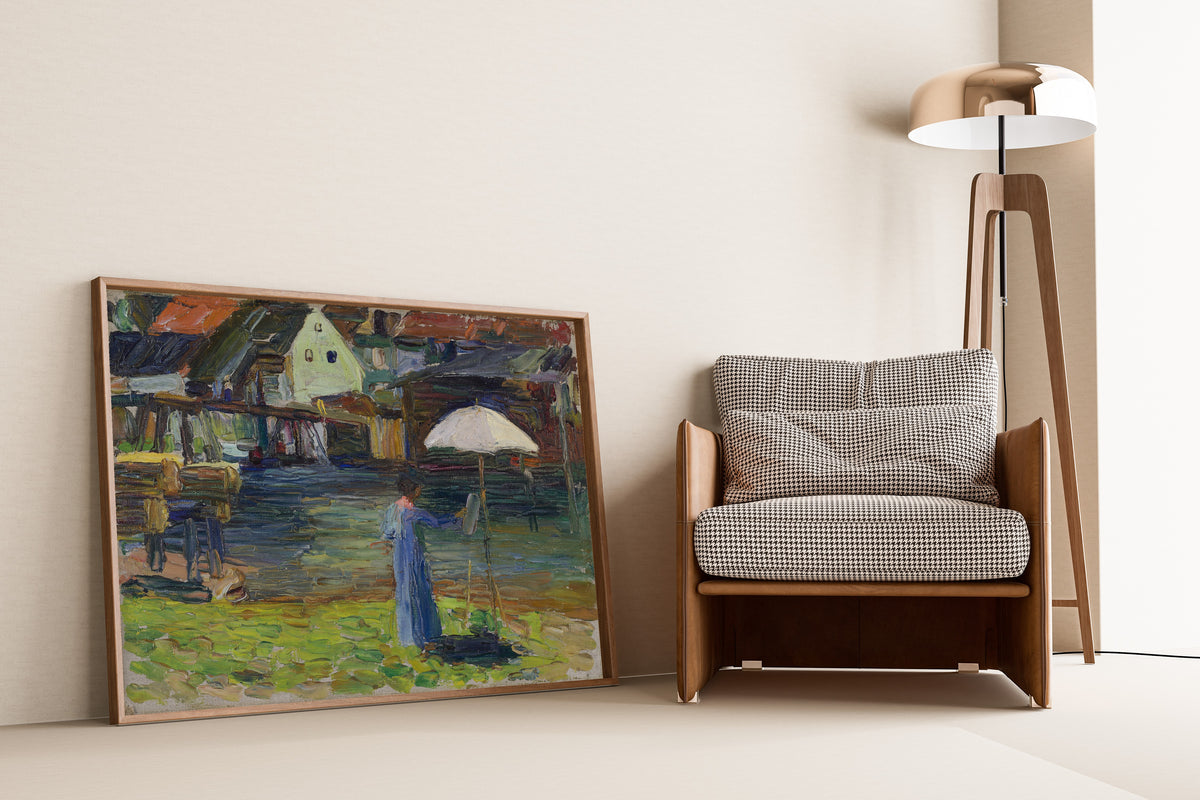 Wassily Kandinsky — Kallmuenz - Gabriele Muenter Painting I | Expressionist Fine Art Print