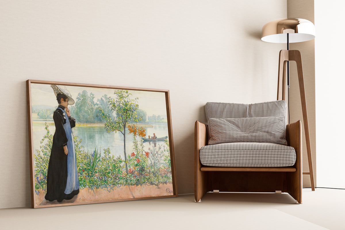 Carl Larsson — Karin at the Shore | Swedish Watercolour Print