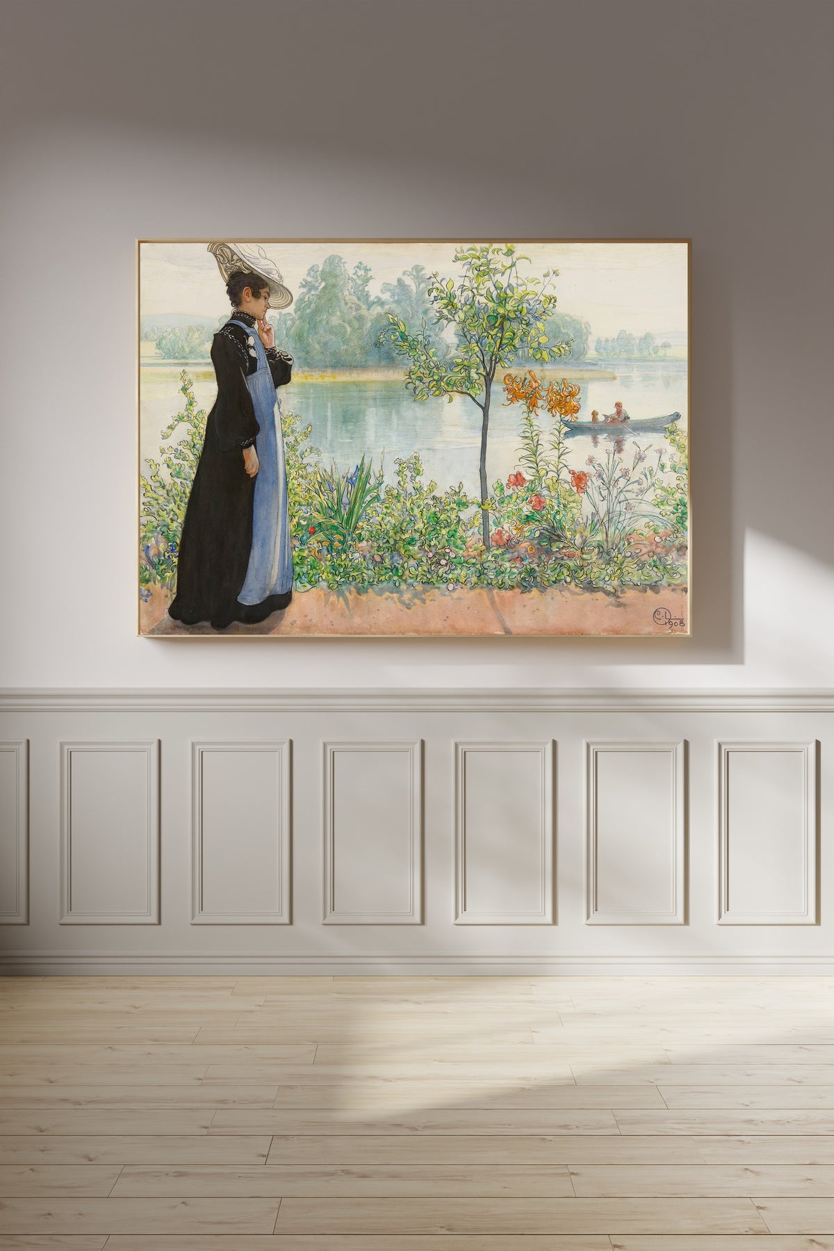 Carl Larsson — Karin at the Shore | Swedish Watercolour Print