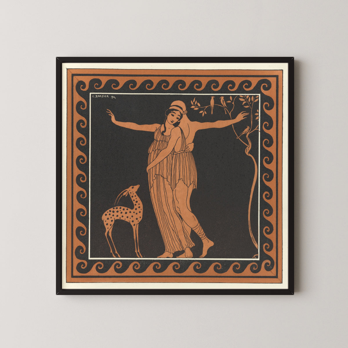 George Barbier — Karsavina and Nijinsky in Daphnis and Chloe | Art Deco Print