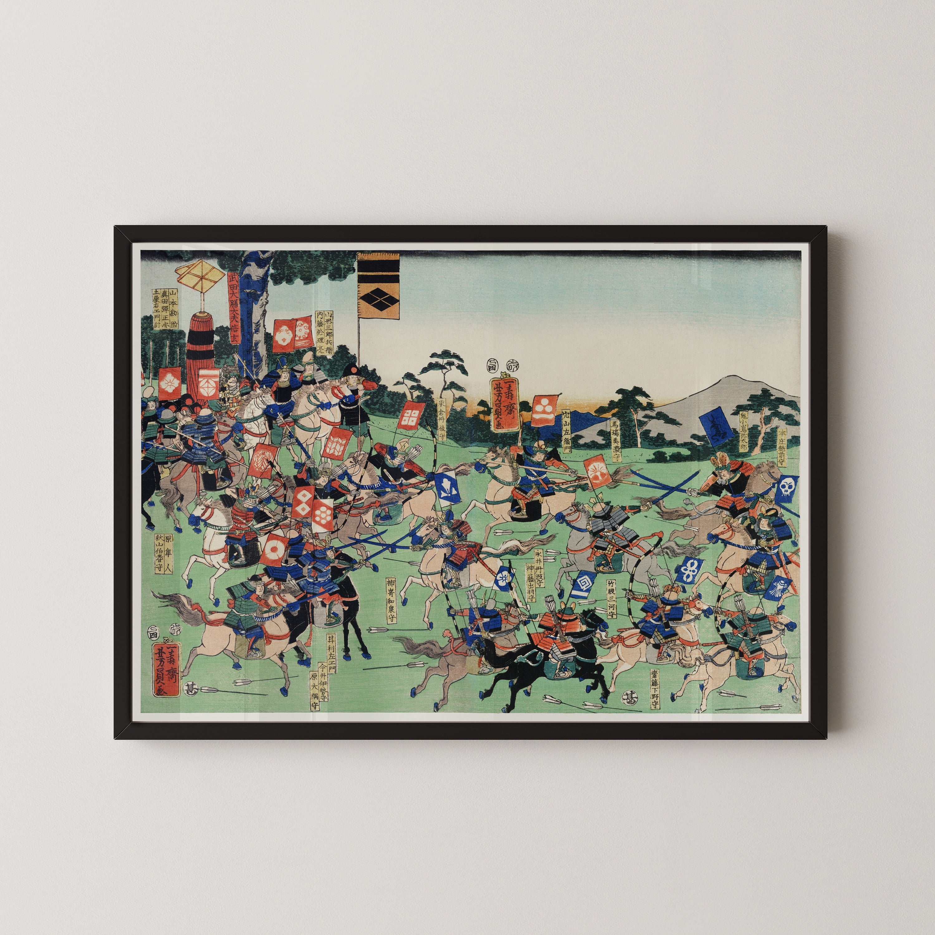 Utagawa Kuniyoshi — Battle of Kawanakajima | Japanese Woodblock Print (Ukiyo-e)