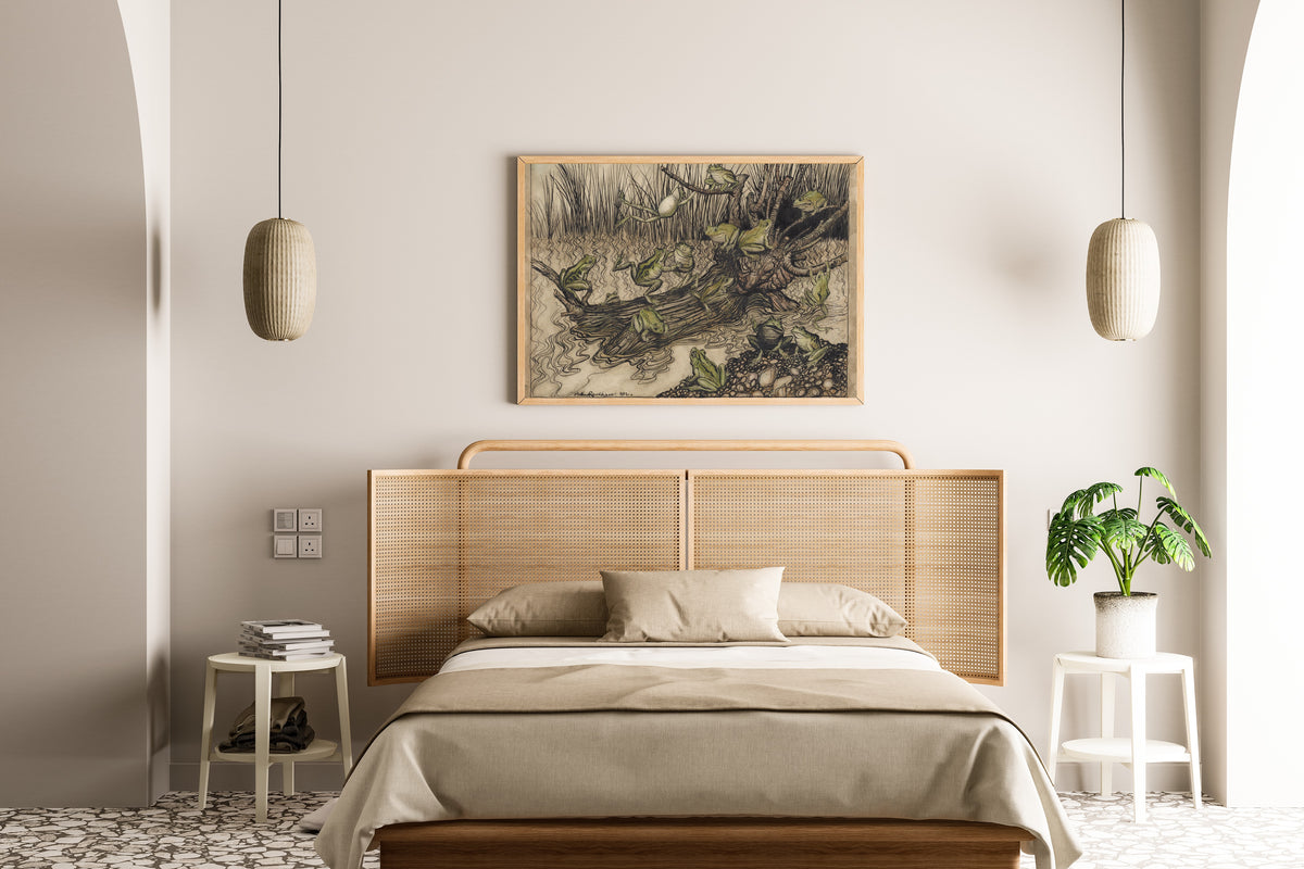 Arthur Rackham — King Log | Fable Illustration Print