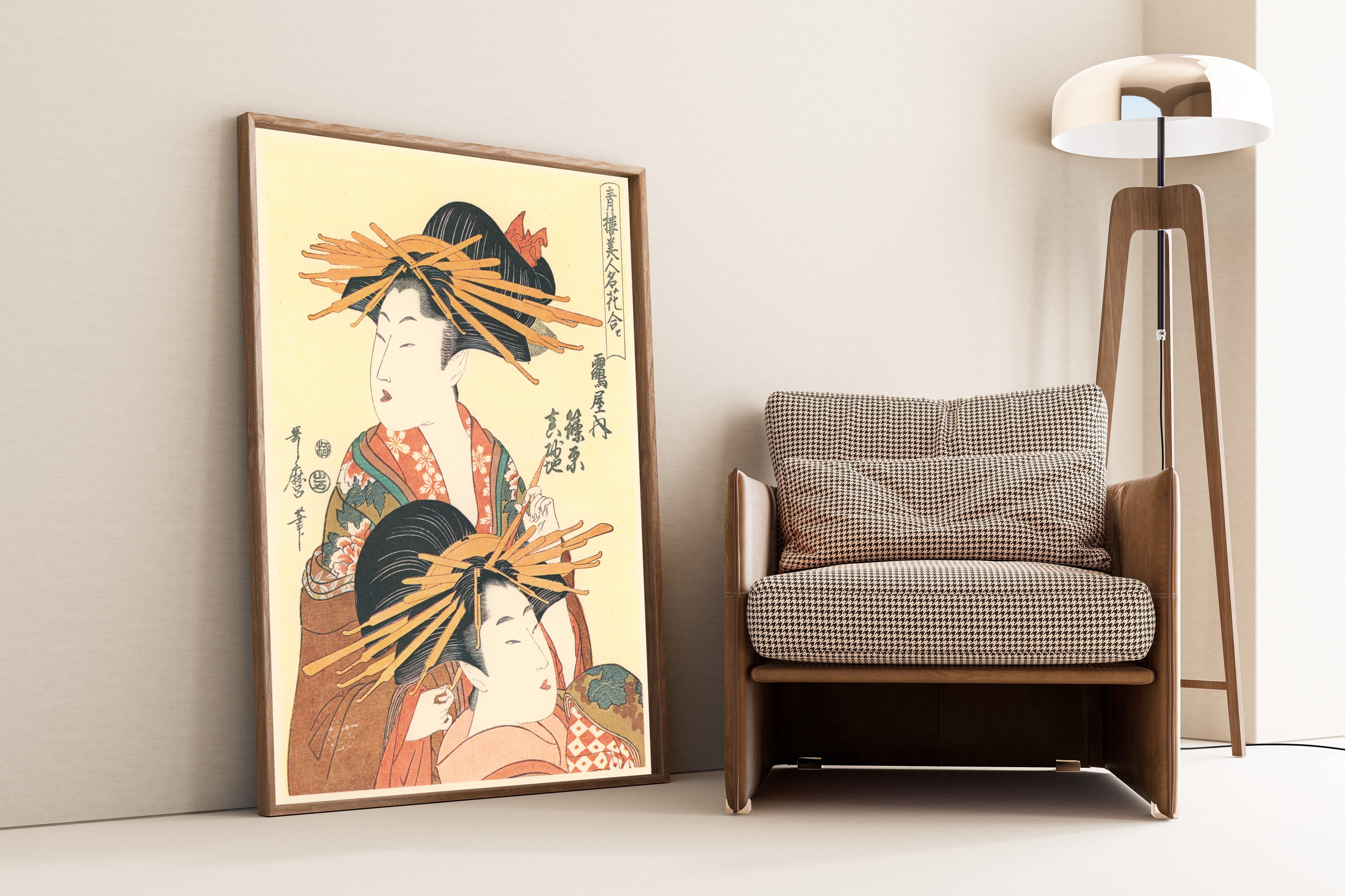Kitagawa Utamaro — Shinohara and Masagi of the Tsuruya | Japanese Woodblock Print (Ukiyo-e)