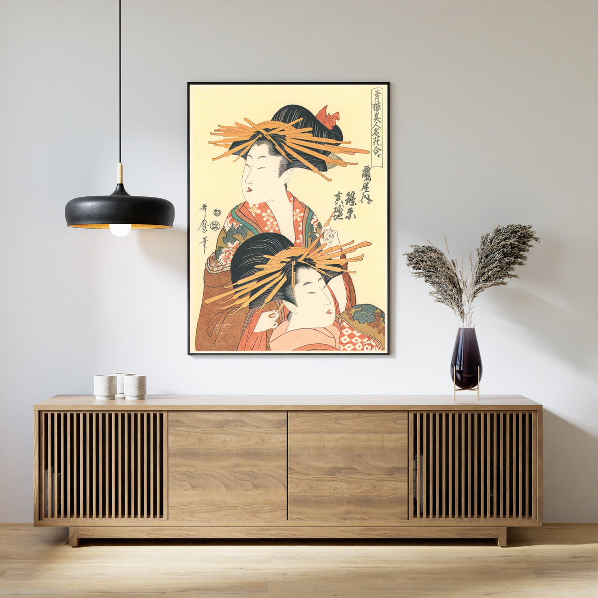 Kitagawa Utamaro — Shinohara and Masagi of the Tsuruya | Japanese Woodblock Print (Ukiyo-e)