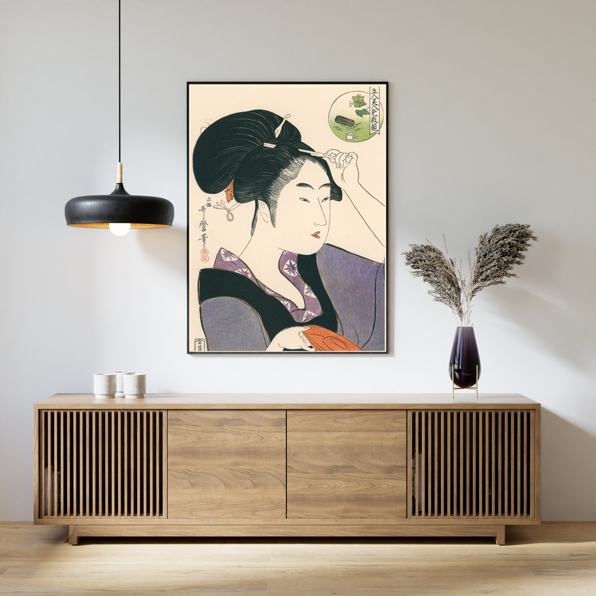 Kitagawa Utamaro — Five Beauties in a Contest of Attractiveness | Japanese Woodblock Print (Ukiyo-e)