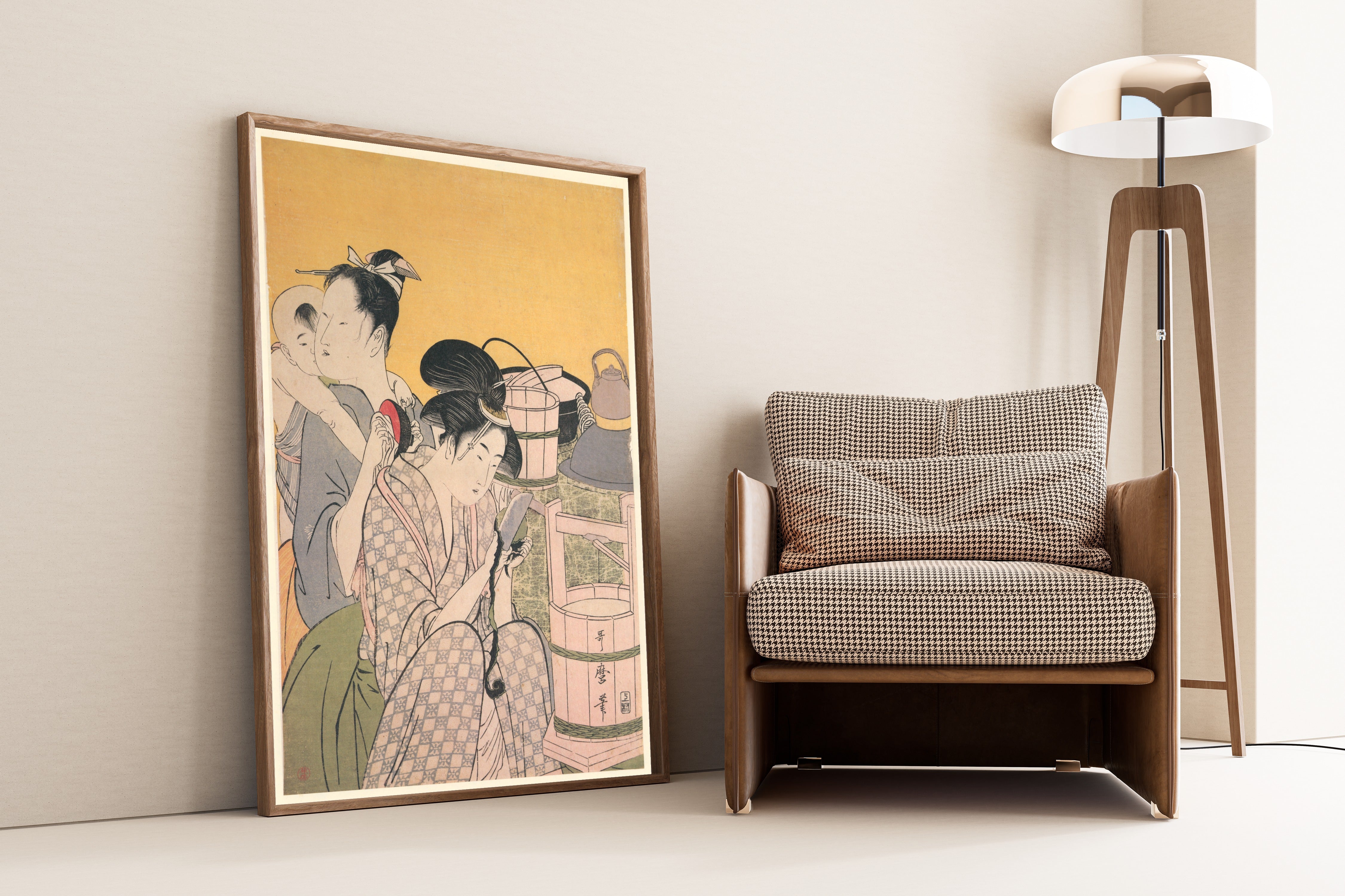 Kitagawa Utamaro — Kitchen Scene (left sheet) | Japanese Woodblock Print (Ukiyo-e)