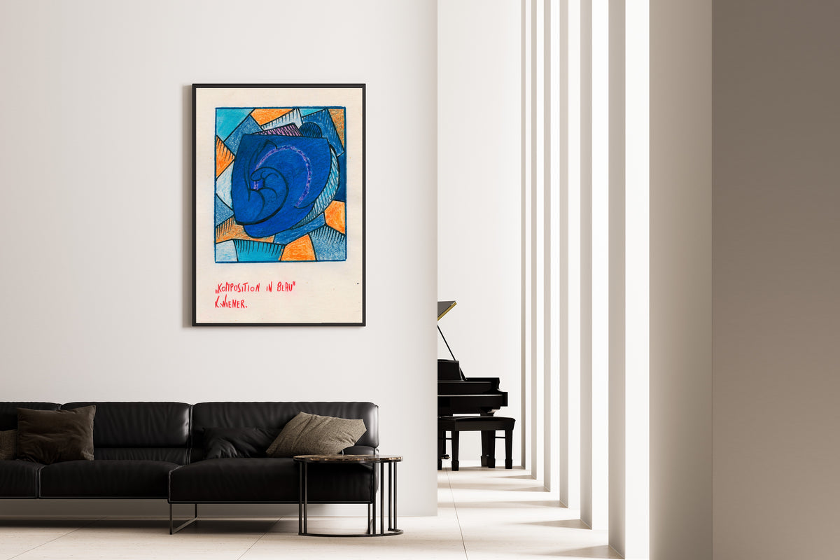 Karl Wiener — Komposition in Blau (Composition in Blue) | Modernist Art Print