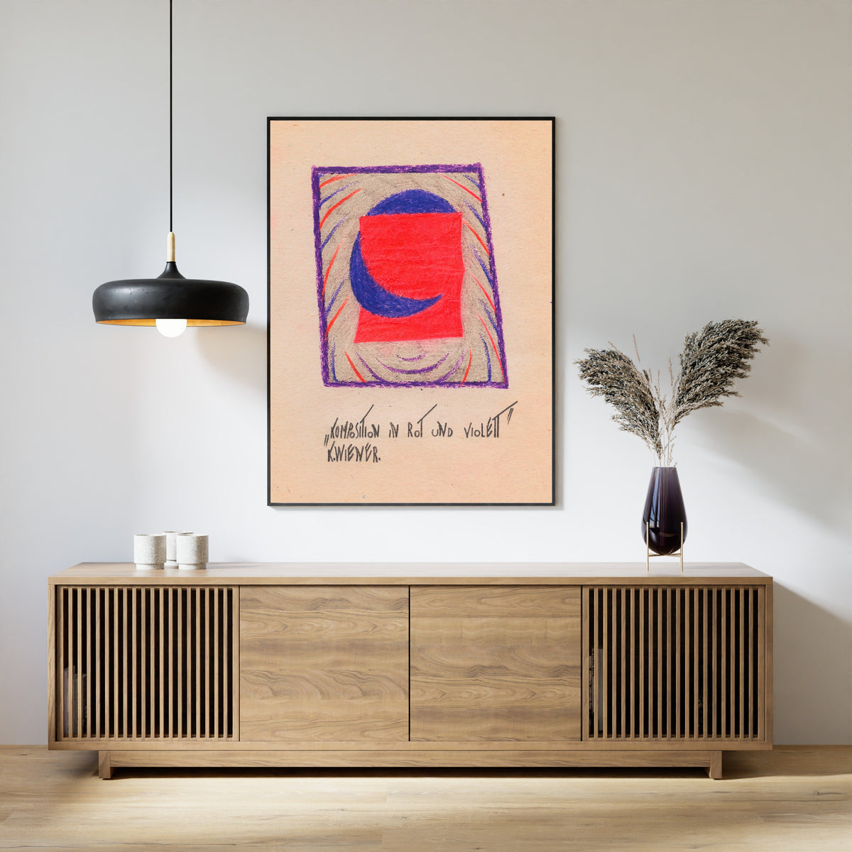 Karl Wiener — Komposition in Rot und Violett (Composition in Red and Violet) | Modernist Art Print