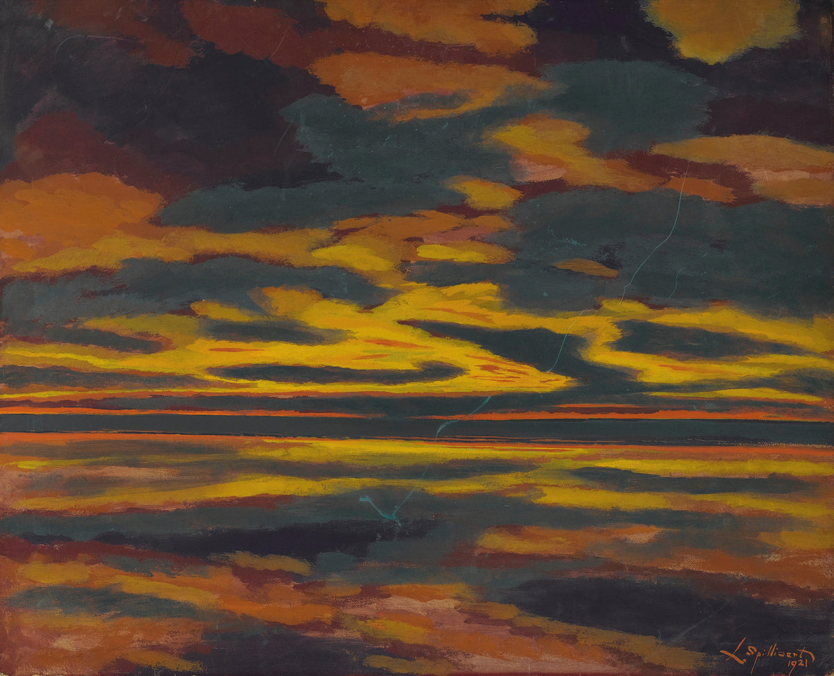 Léon Spilliaert — L'éclair vert sur la mer | Symbolist Seascape Print