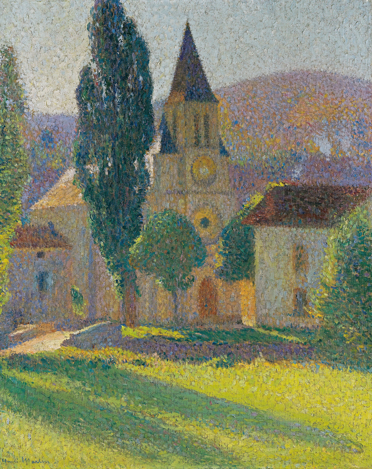 Henri Martin — L'Église de Labastide-du-Vert (Sunlit Lawn) | Pointillist Landscape Print